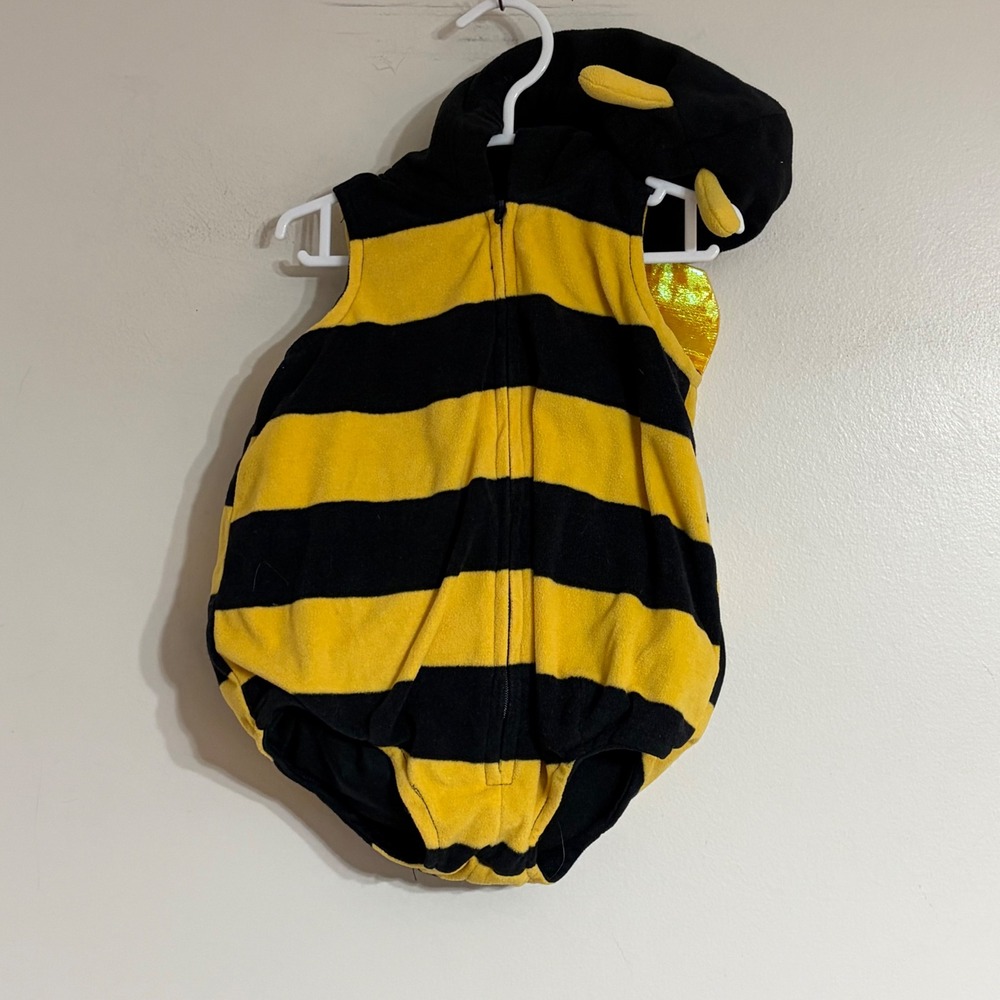 Carters Baby Bumble Bee Fleece Costume Yellow Black Striped 3-6 Months Halloween